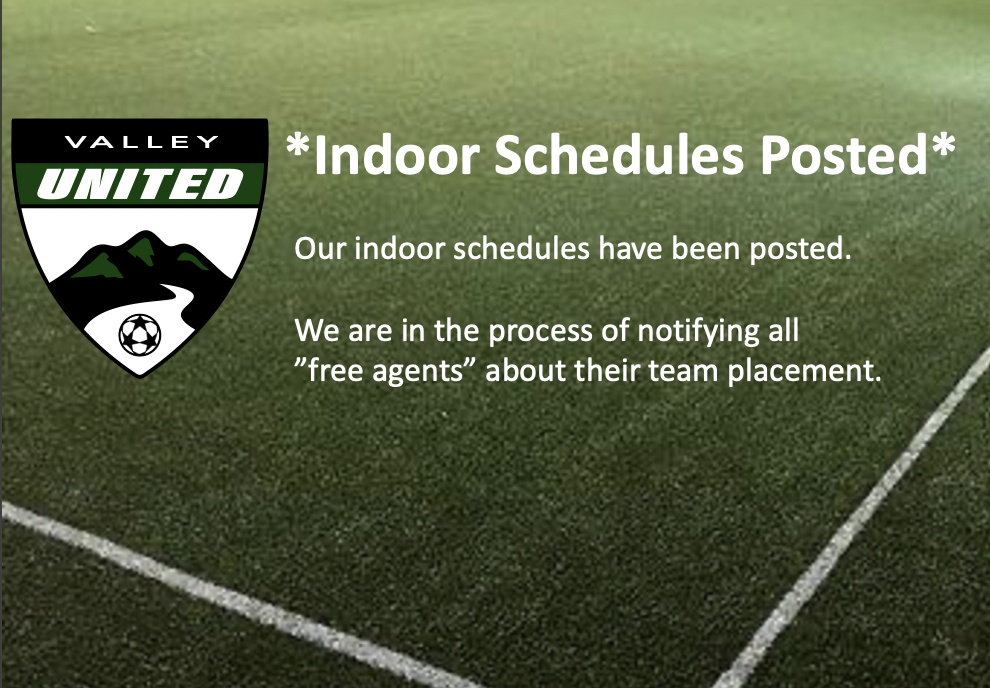 Indoor Schedules Posted